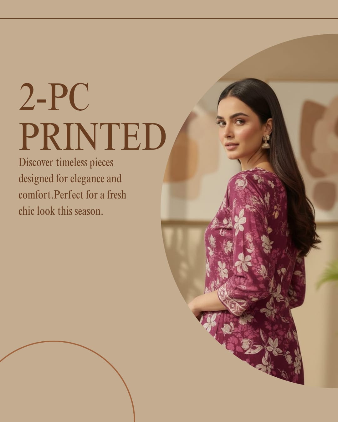 2-Pc Printed|Unstitched Duo